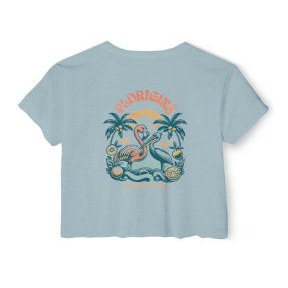 Flamingo & Amigo Lightweight Women's Crop Top