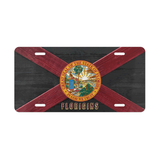 Tomahawk Florida Flag License Plate