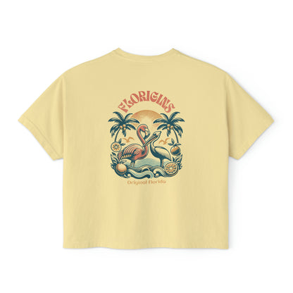 Flamingo & Amigo Cropped Boxy Tee