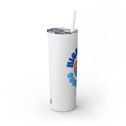 High Tides Good Vibes Skinny Tumbler with Straw, 20oz