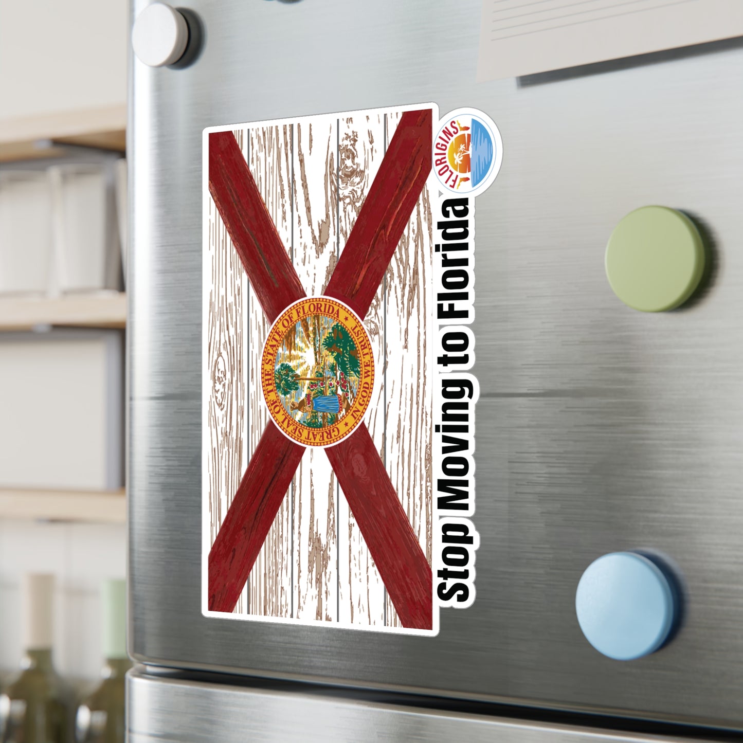 Stop Moving to Florida Vinyl Decals for Window/Laptop/Cooler/Tumbler