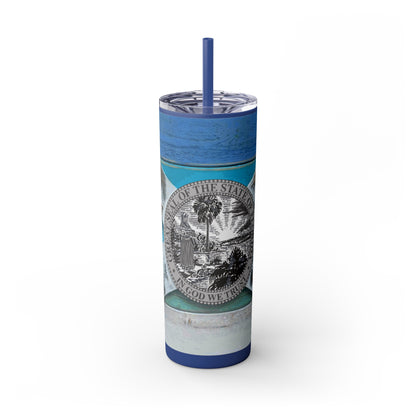 Castaway Skinny Tumbler with Straw, 20oz