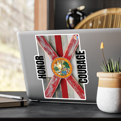 Red Line of Courage Vinyl Decals for Window/Laptop/Cooler/Tumbler