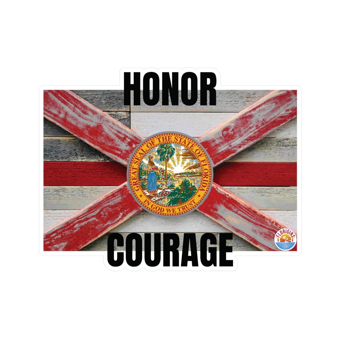 Red Line of Courage Vinyl Decals for Window/Laptop/Cooler/Tumbler