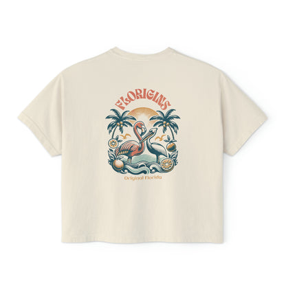 Flamingo & Amigo Cropped Boxy Tee