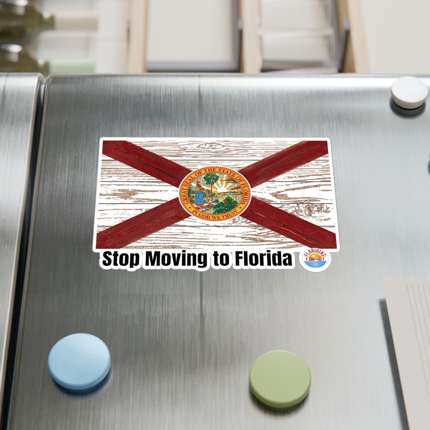 Stop Moving to Florida Vinyl Decals for Window/Laptop/Cooler/Tumbler