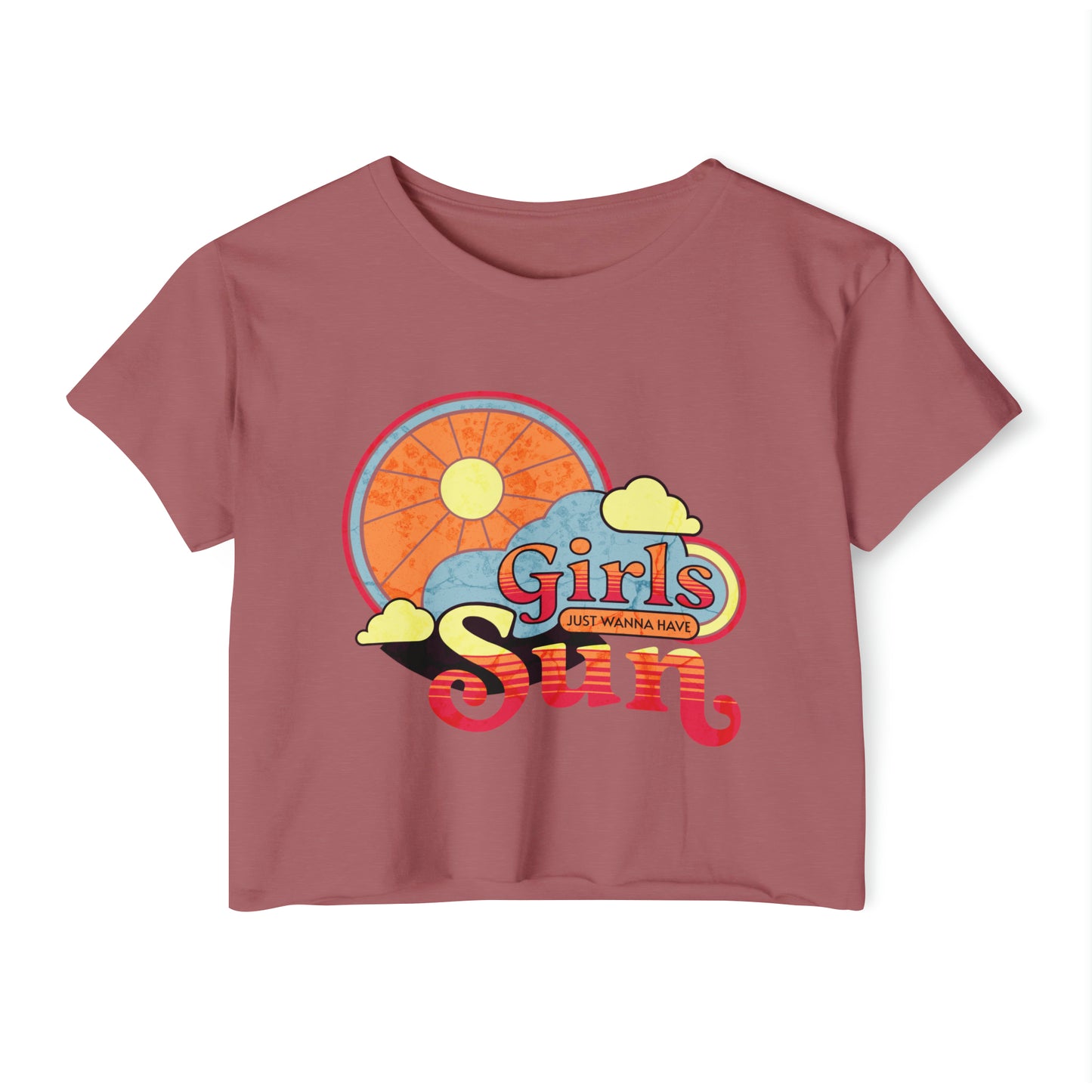 Girls Just Wanna Have Sun Lightweight Crop Top