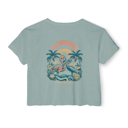 Flamingo & Amigo Lightweight Women's Crop Top