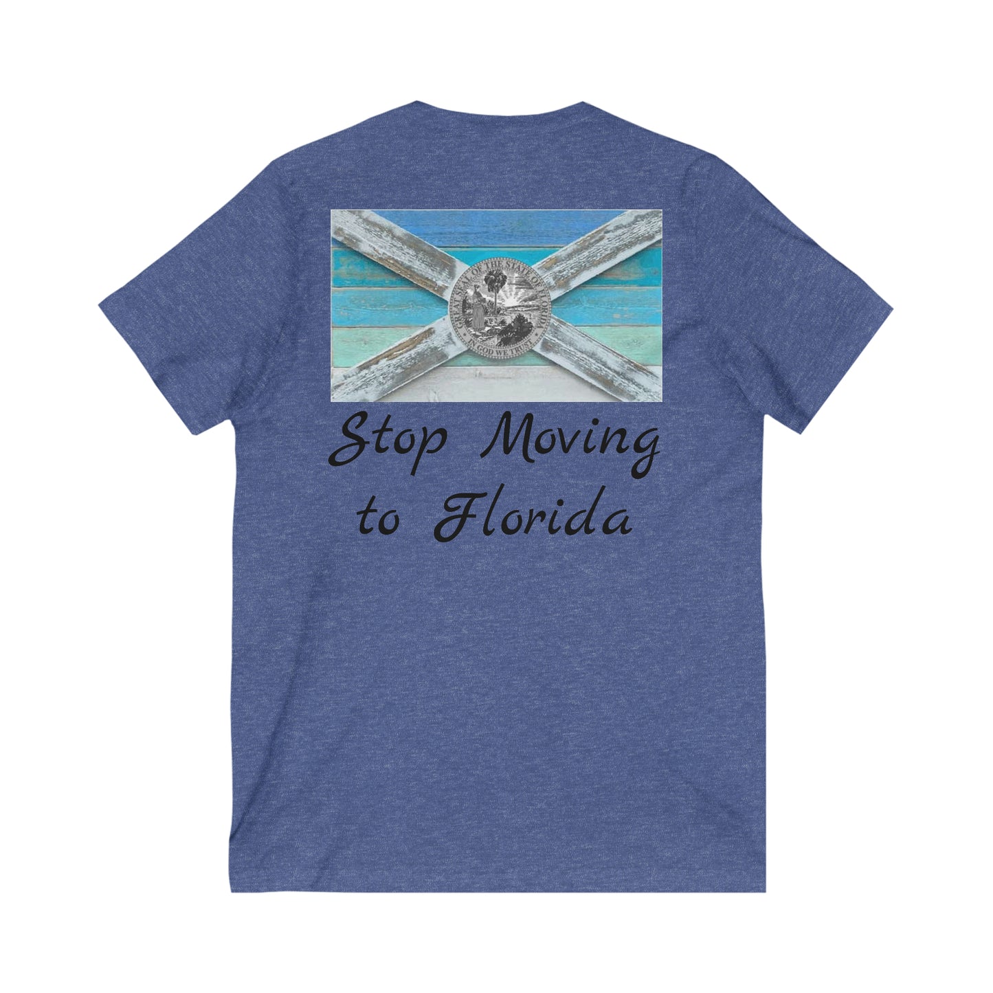 Stop Moving to Florida Women's V-Neck Tee