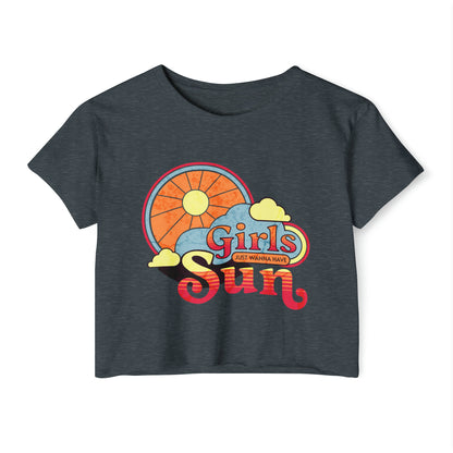 Girls Just Wanna Have Sun Lightweight Crop Top