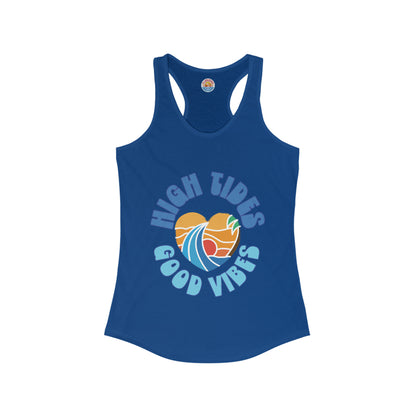 High Tides Good Vibes Racerback Tank (Size Up - Runs Small)