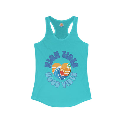 High Tides Good Vibes Racerback Tank (Size Up - Runs Small)