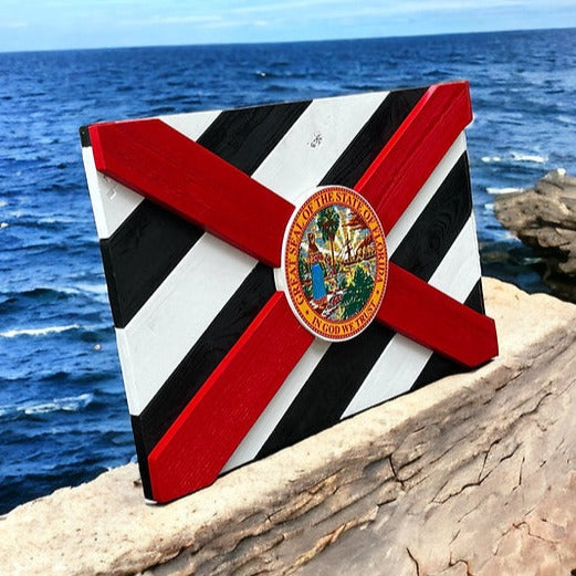 St. Augustine Solid Wood Florida Flag