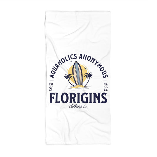 Aquaholics Anonymous Heavyweight Luxury Beach Towel