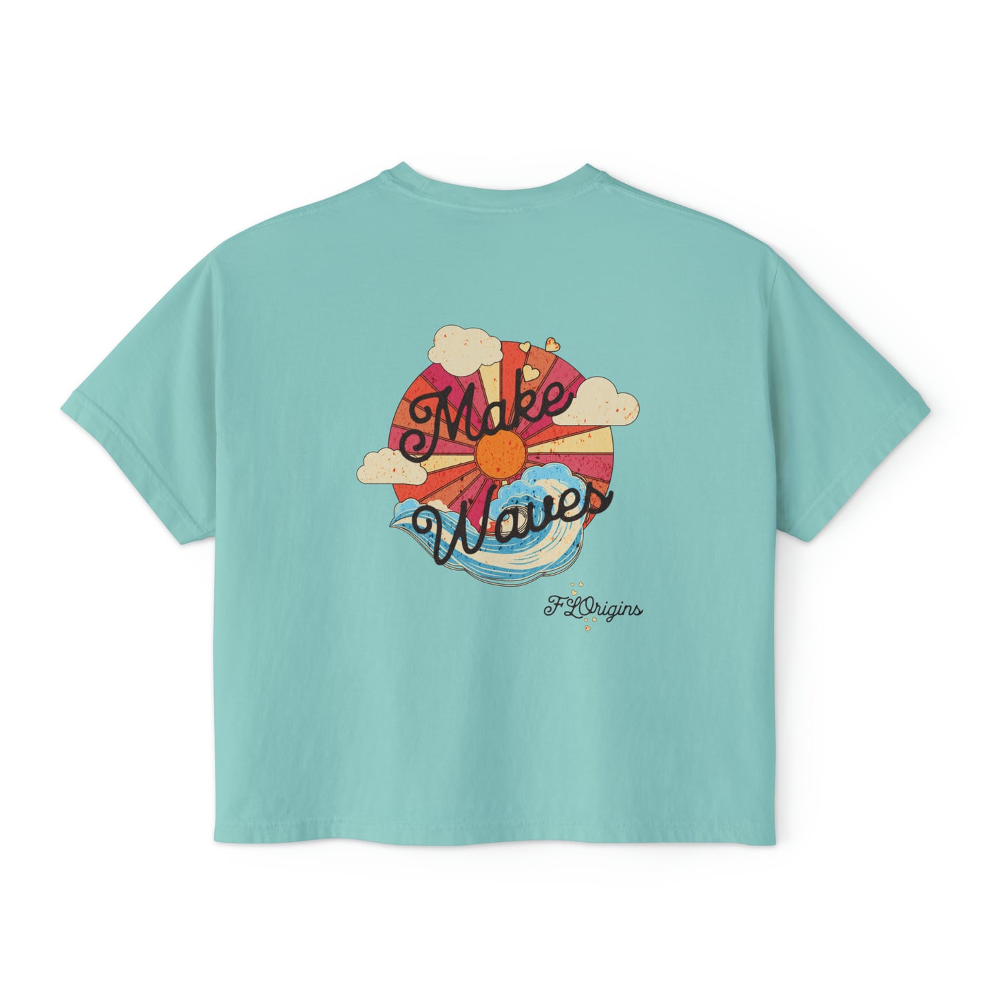 Make Waves Women's Cropped Boxy Tee