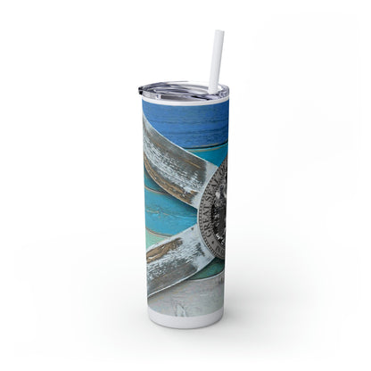 Bougie Beach Skinny Tumbler with Straw, 20oz