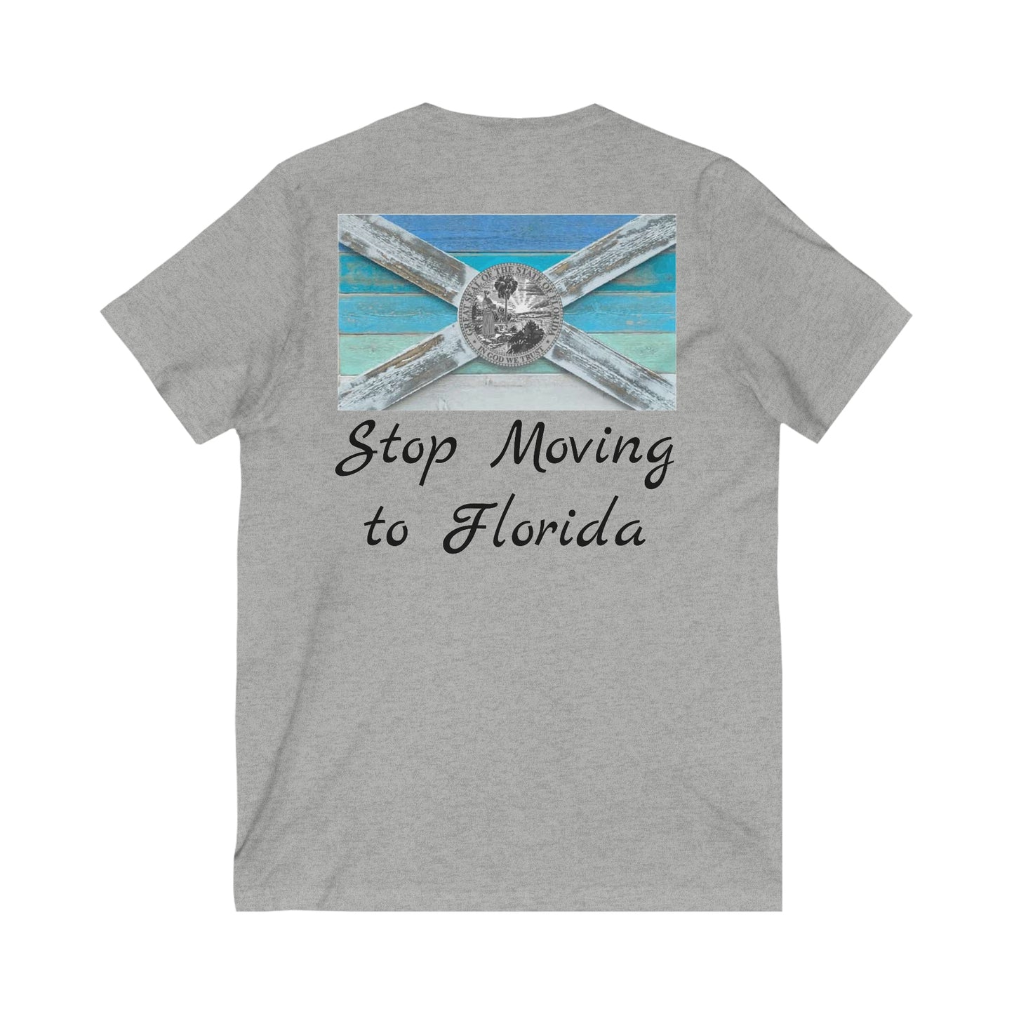 Stop Moving to Florida Women's V-Neck Tee