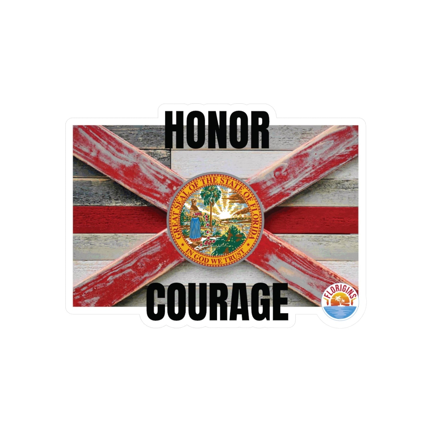 Red Line of Courage Vinyl Decals for Window/Laptop/Cooler/Tumbler