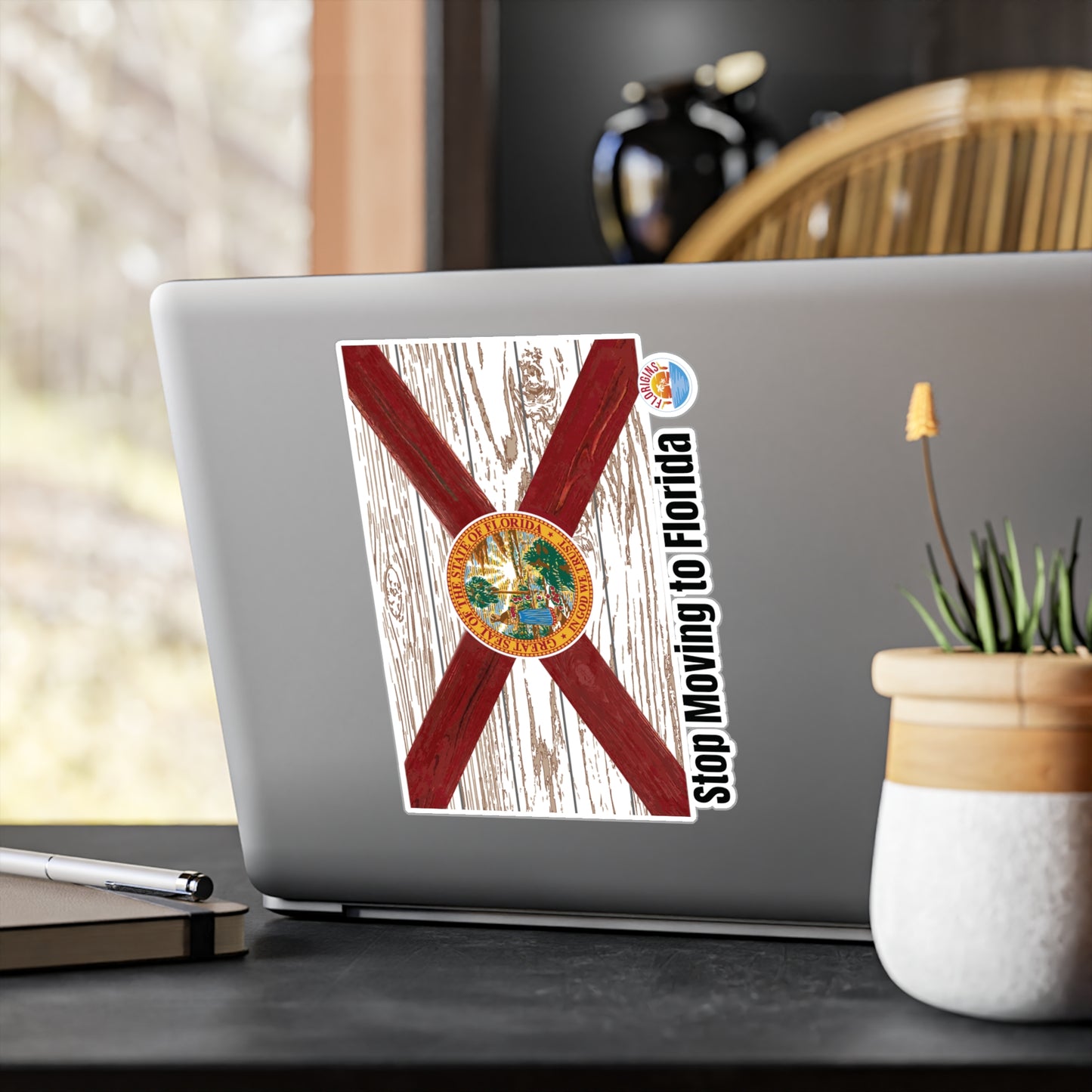 Stop Moving to Florida Vinyl Decals for Window/Laptop/Cooler/Tumbler