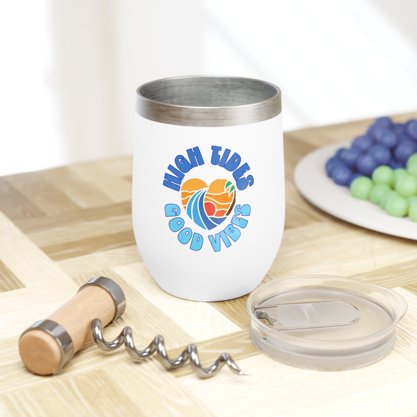 High Tides Good Vibes Chill Wine Tumbler