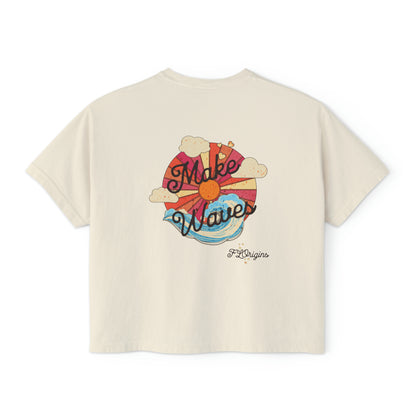 Make Waves Cropped Boxy Tee