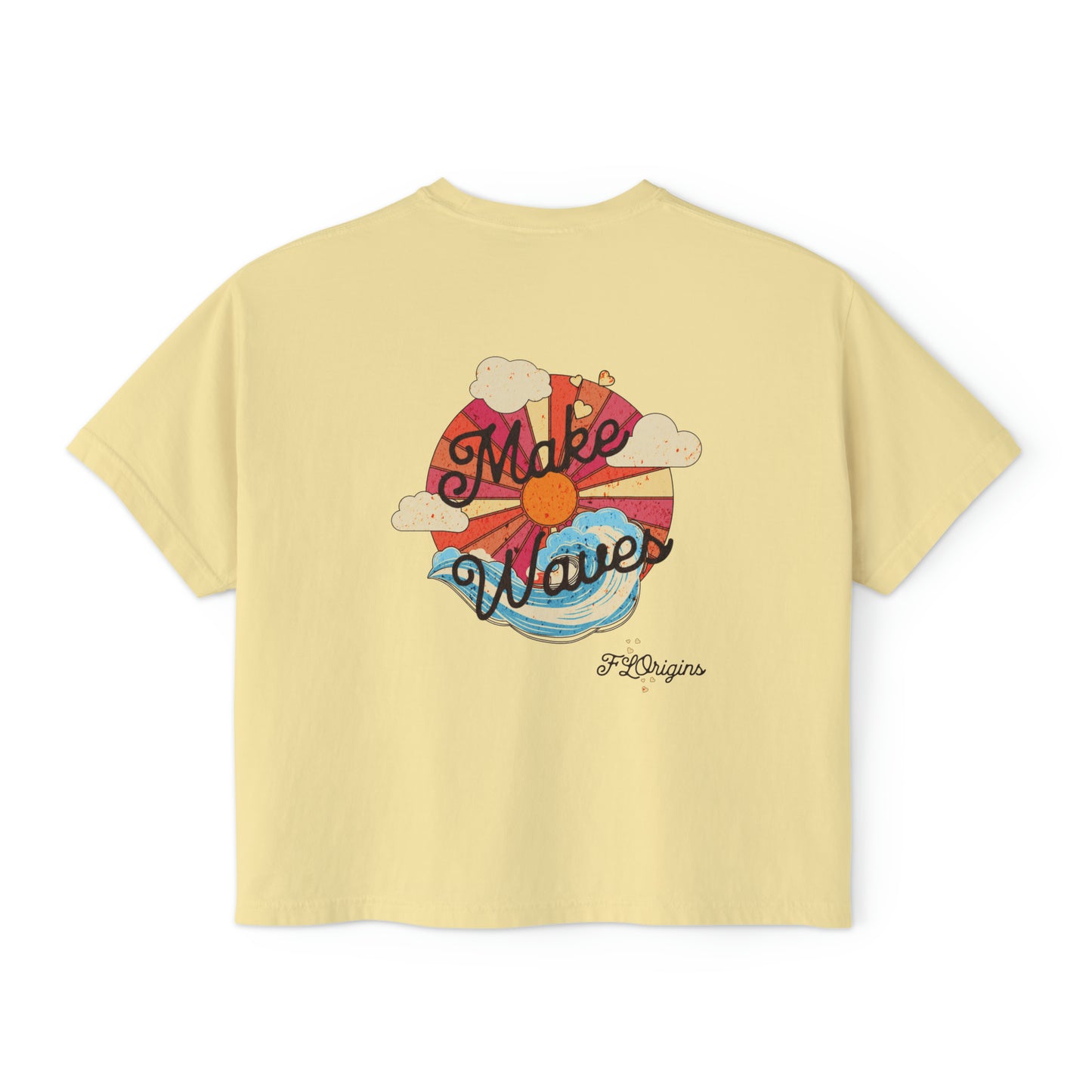 Make Waves Women's Cropped Boxy Tee