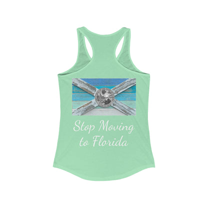 Stop Moving to Florida Women's Racerback Tank