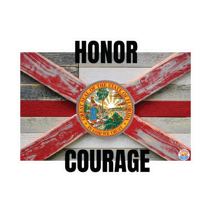 Red Line of Courage Vinyl Decals for Window/Laptop/Cooler/Tumbler