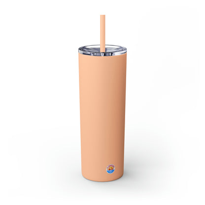 High Tides Good Vibes Skinny Tumbler with Straw, 20oz