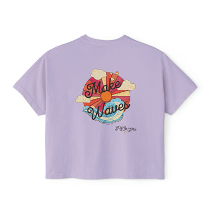 Make Waves Cropped Boxy Tee