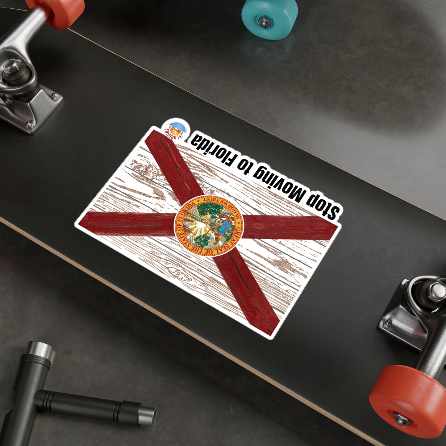 Stop Moving to Florida Vinyl Decals for Window/Laptop/Cooler/Tumbler