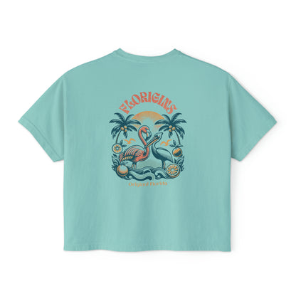 Flamingo & Amigo Cropped Boxy Tee