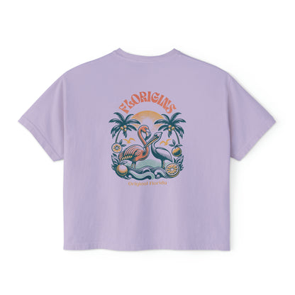 Flamingo & Amigo Cropped Boxy Tee