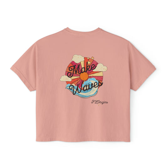 Make Waves Cropped Boxy Tee