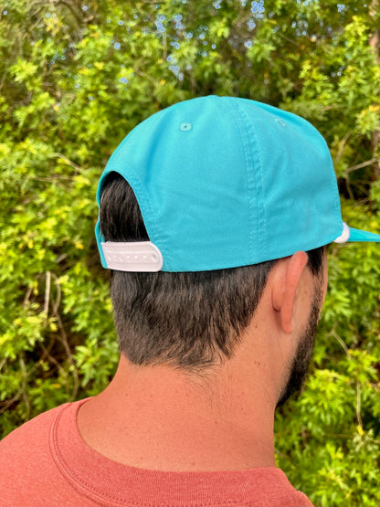 Bougie Beach Turquoise/Grey 5 Panel Golf Hat