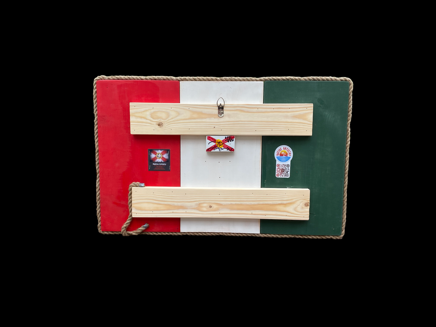 Mi Estatal Solid Wood Florida + Mexico Flag