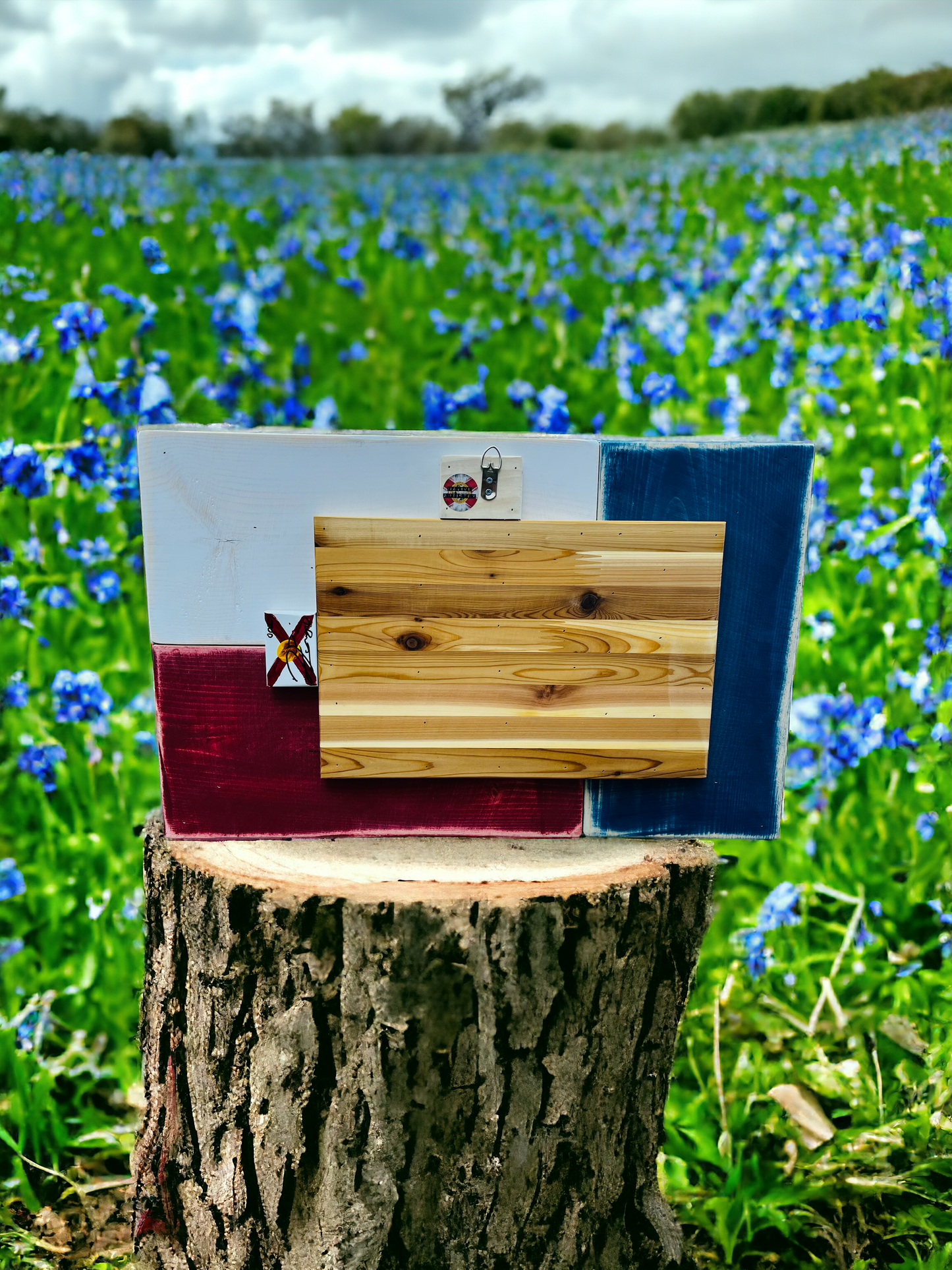 Flexas Solid Wood Florida/Texas Flag