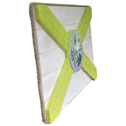 Key Lime Solid Wood Florida Flag