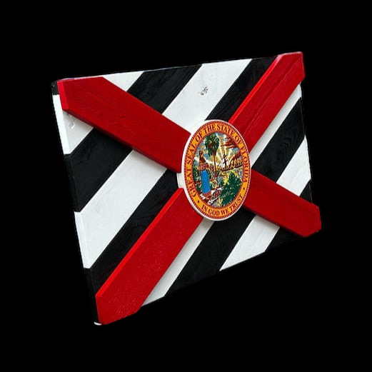 St. Augustine Solid Wood Florida Flag