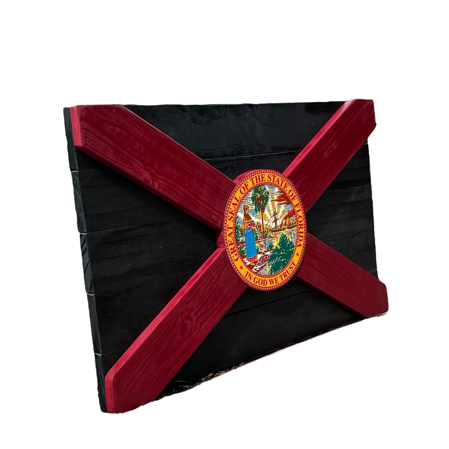 Tomahawk Solid Wood Florida Flag