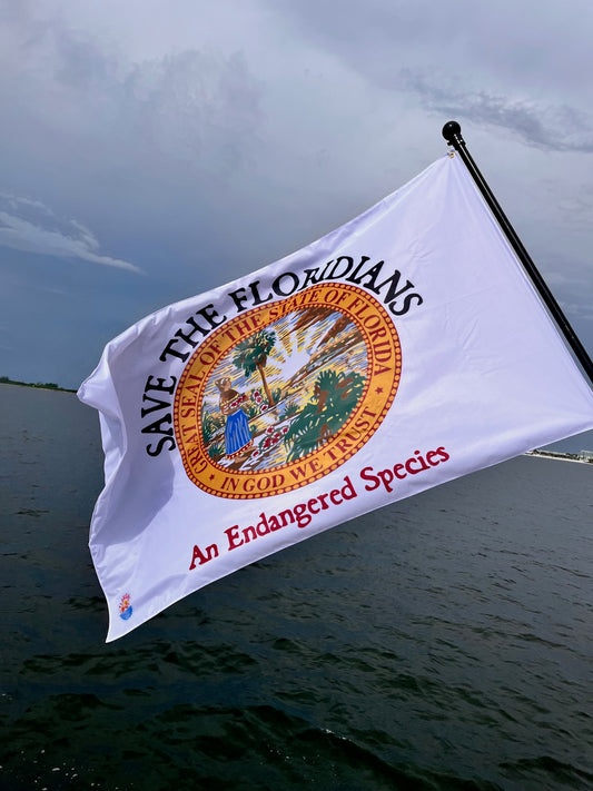 Save the Floridians Double-Sided Outdoor Flags for Boats, Homes, Trucks, Side-by-Sides