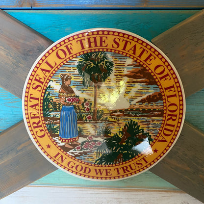 Old Salt Solid Wood Florida Flag