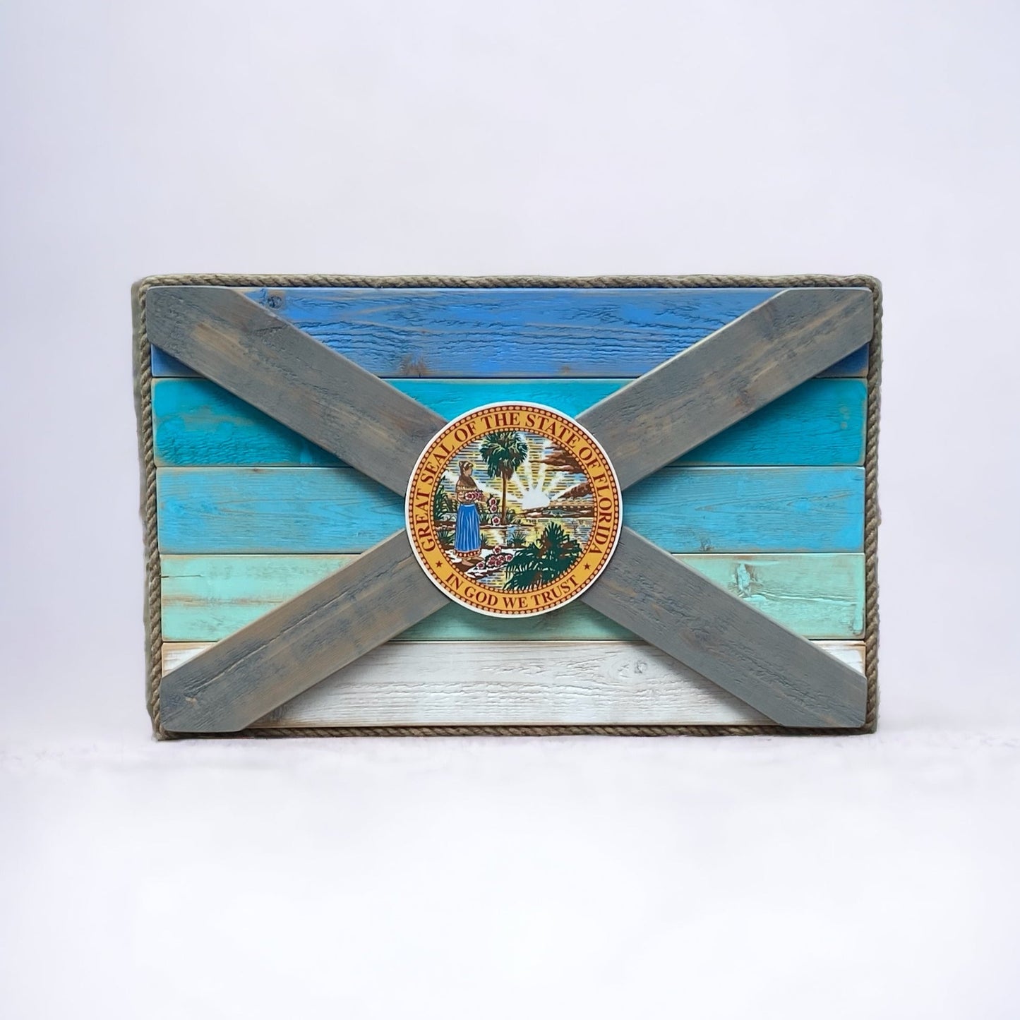 Old Salt Solid Wood Florida Flag