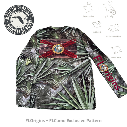 FLOrigins + FLCamo  Unisex Wildfire-Palmetto Performance Long Sleeve Shirt