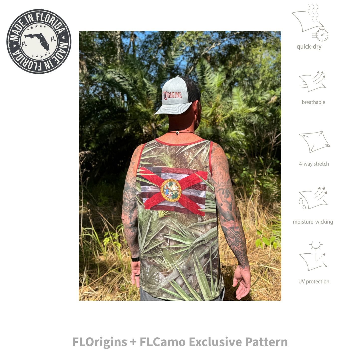 FLOrigins + FLCamo Unisex Florica-Palmetto Performance Tank