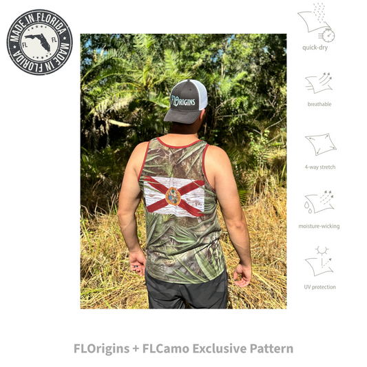 FLOrigins + FLCamo Unisex FloridaMan-Palmetto Performance Tank