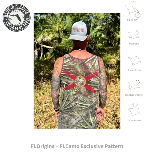 FLOrigins + FLCamo Unisex Tomahawk-Palmetto Performance Tank