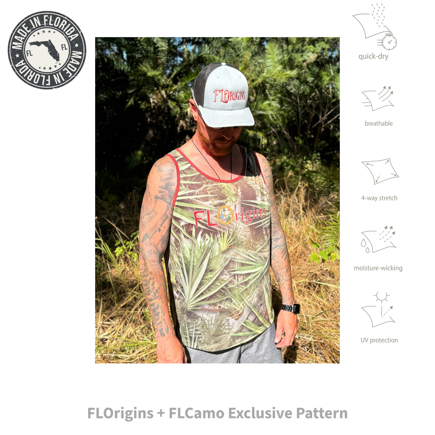 FLOrigins + FLCamo Unisex Florica-Palmetto Performance Tank