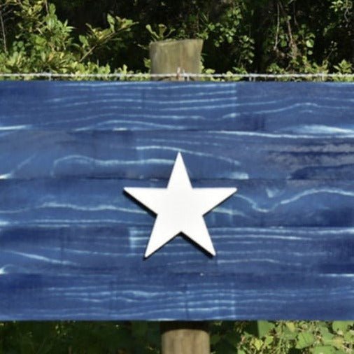 1810 Republic of West Florida Solid Wood Bonnie Blue Flag - Native Artistry