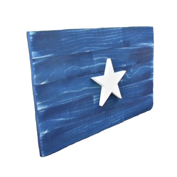 1810 Republic of West Florida Solid Wood Bonnie Blue Flag - Native Artistry